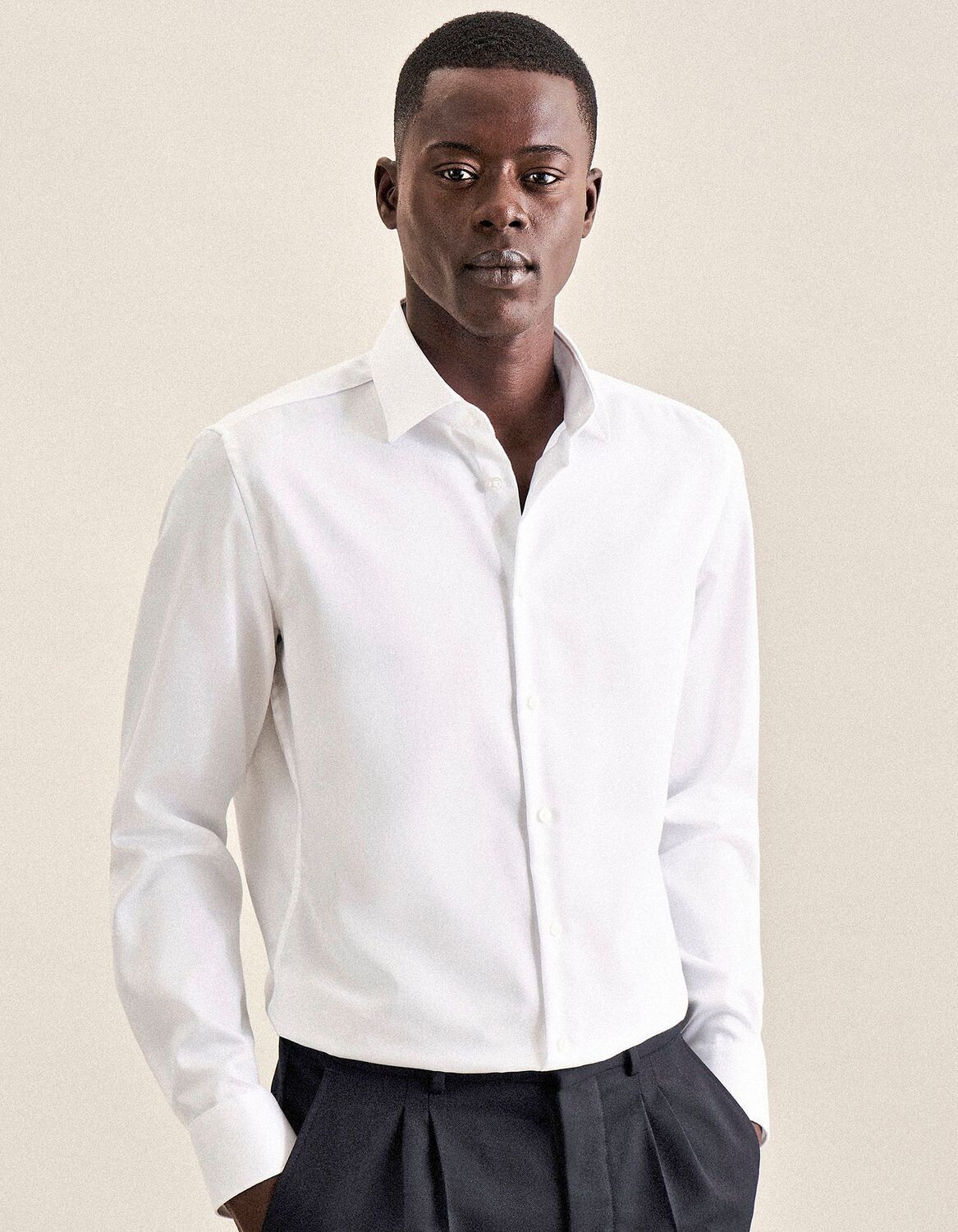 Men's Shirt Shaped Fit Fine Twill Longsleeve
