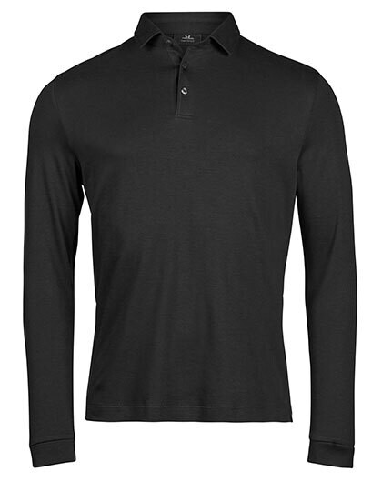 Pima Cotton Long-Sleeved Polo Shirt