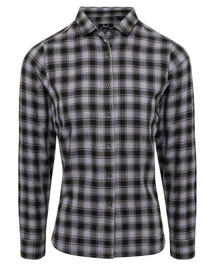 Chemise à manches longues en coton à carreaux « Mulligan » pour femme