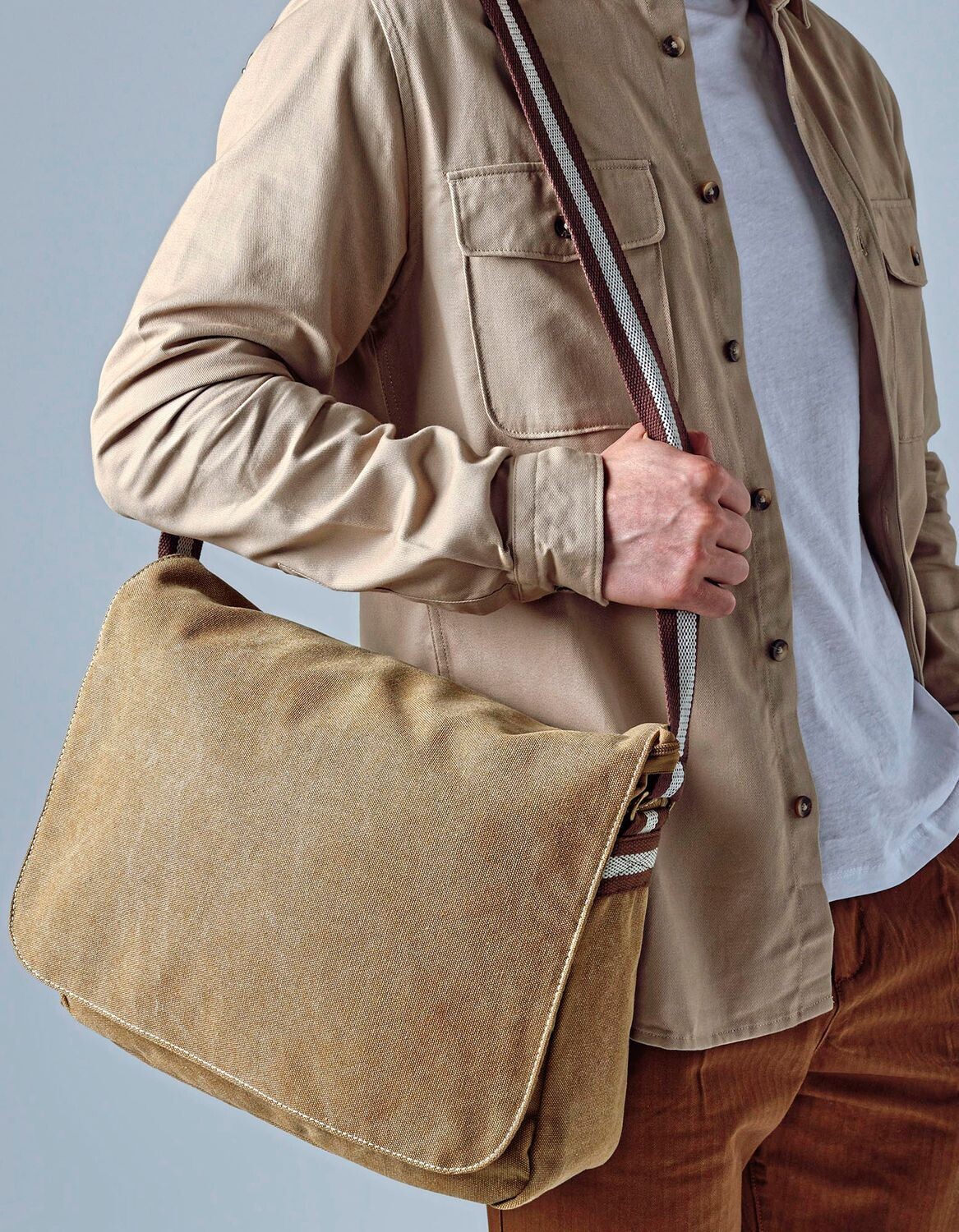 Borsa da spedizione vintage in tela