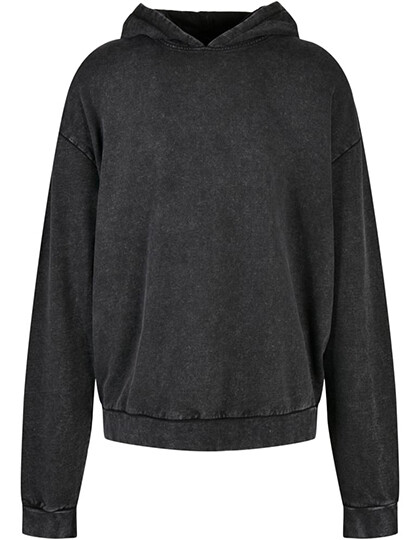 Felpa con cappuccio oversize lavata con acido