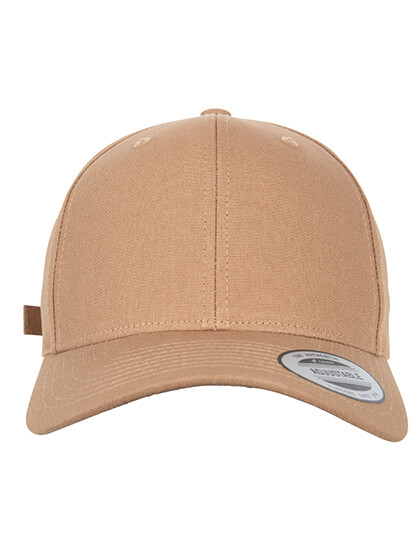 Casquette à 6 panneaux en métal incurvée avec fermeture à pression