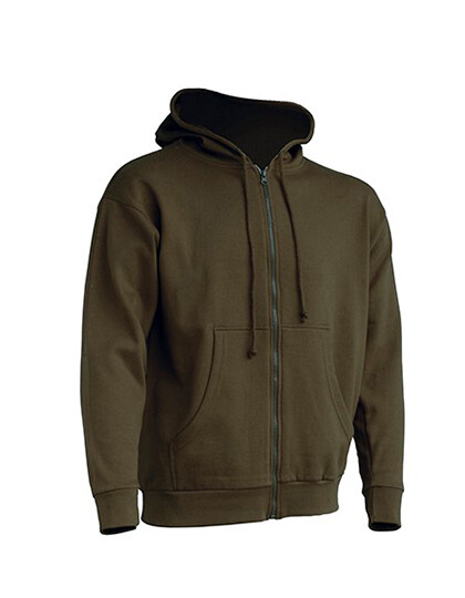 Maglione con cappuccio e chiusura a zip