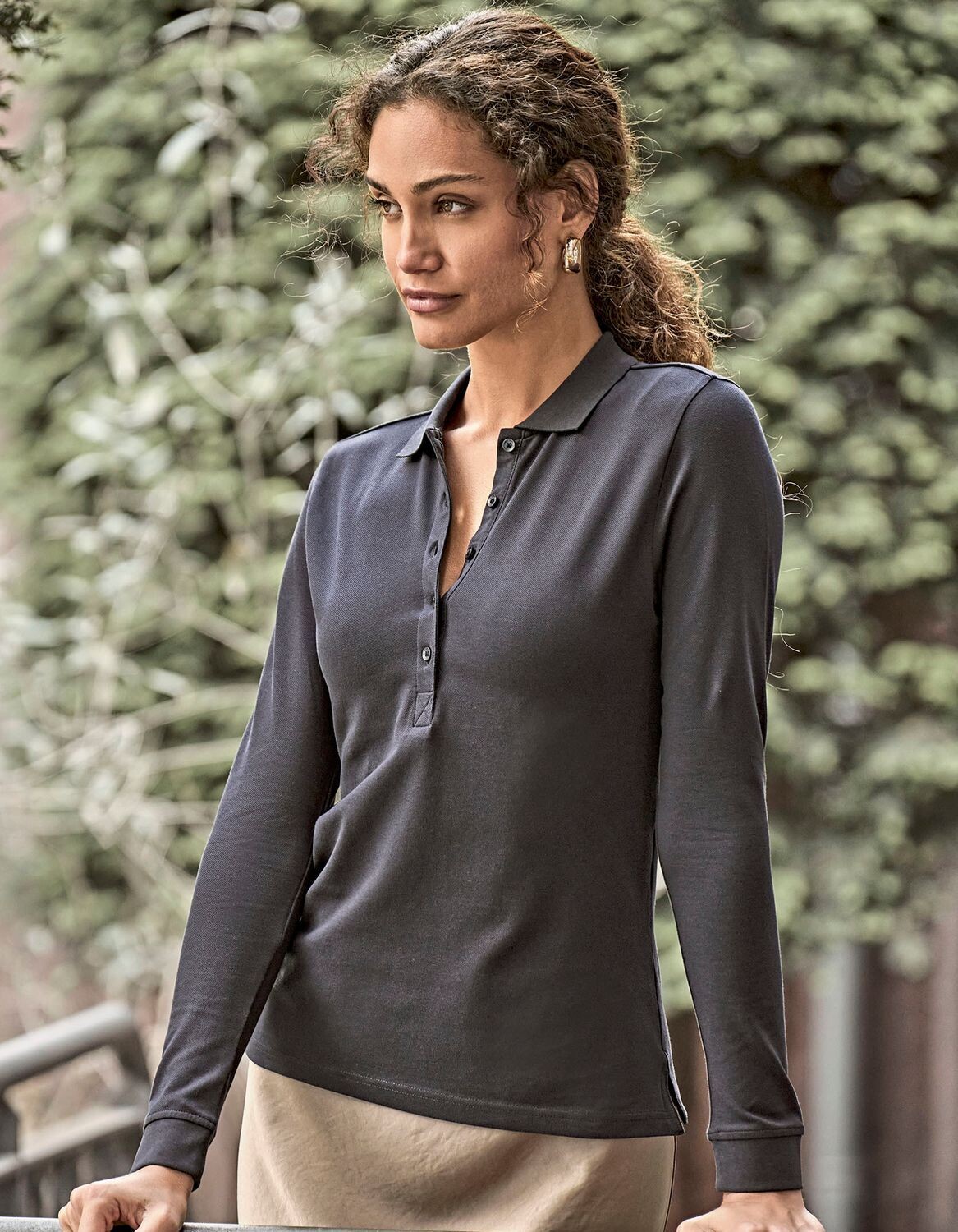 Polo donna Luxury Stretch a manica lunga