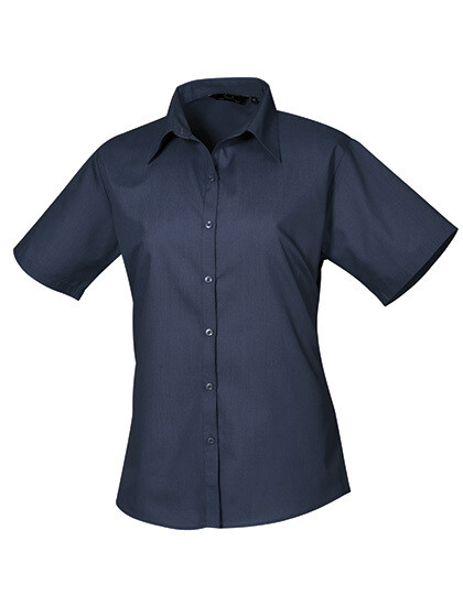 Women's Poplin Short Sleeve Blouse