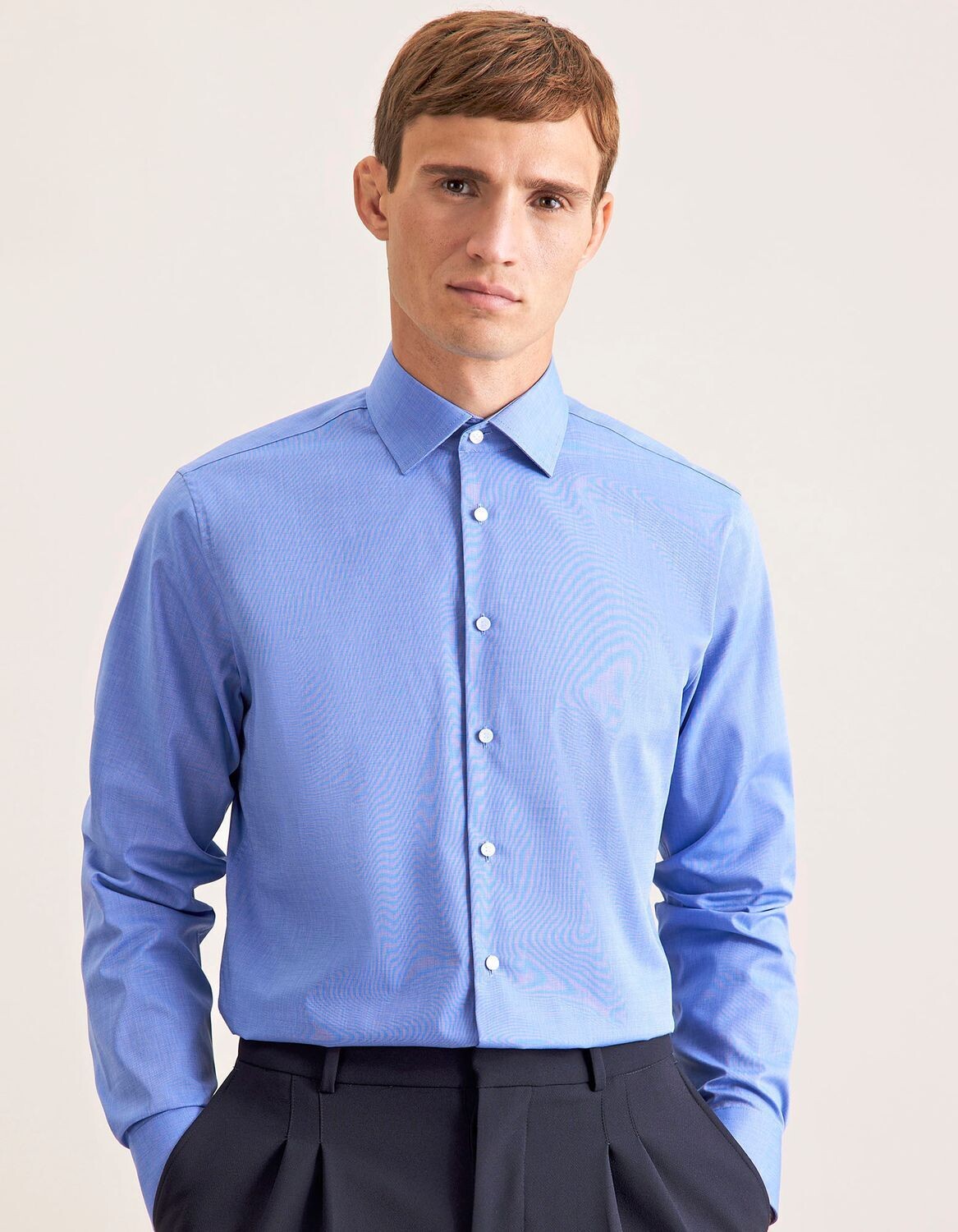 Camicia da uomo a manica lunga dal taglio sagomato
