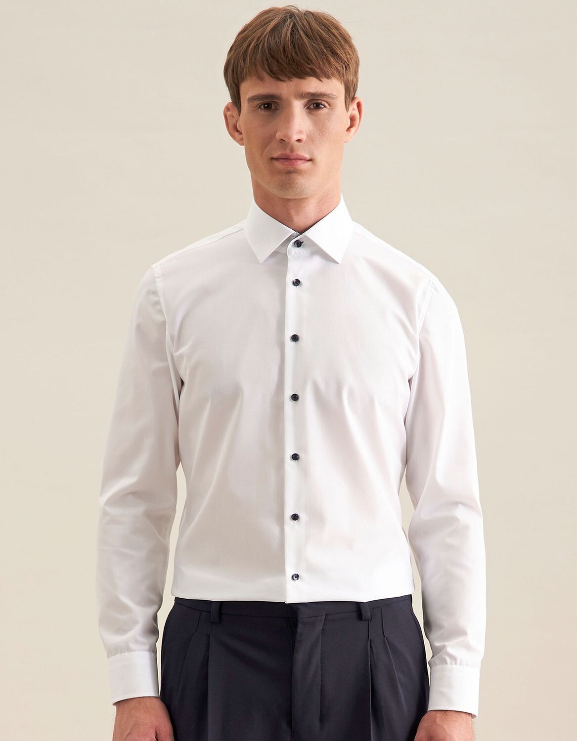 Men's Shirt Poplin Shaped Fit Long Sleeve