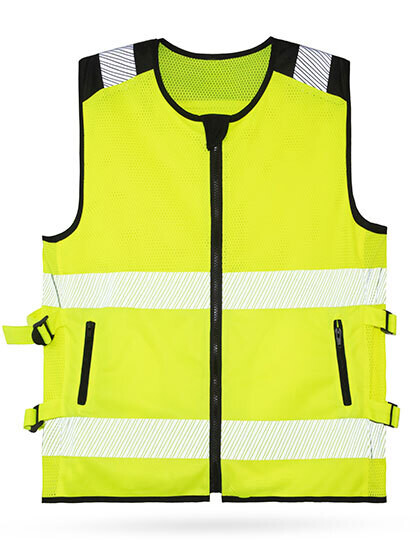 Gilet de sécurité haute visibilité en maille pour motard « Naxos »