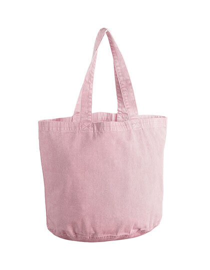Garment-dyed shopper bag