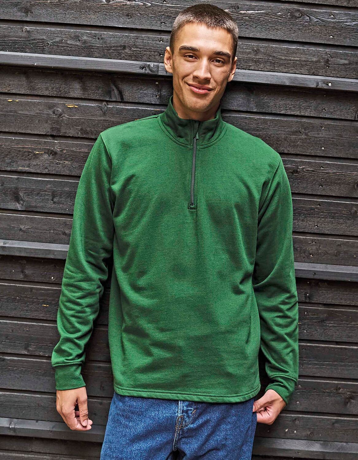 Unisex quarter zip sweatshirt