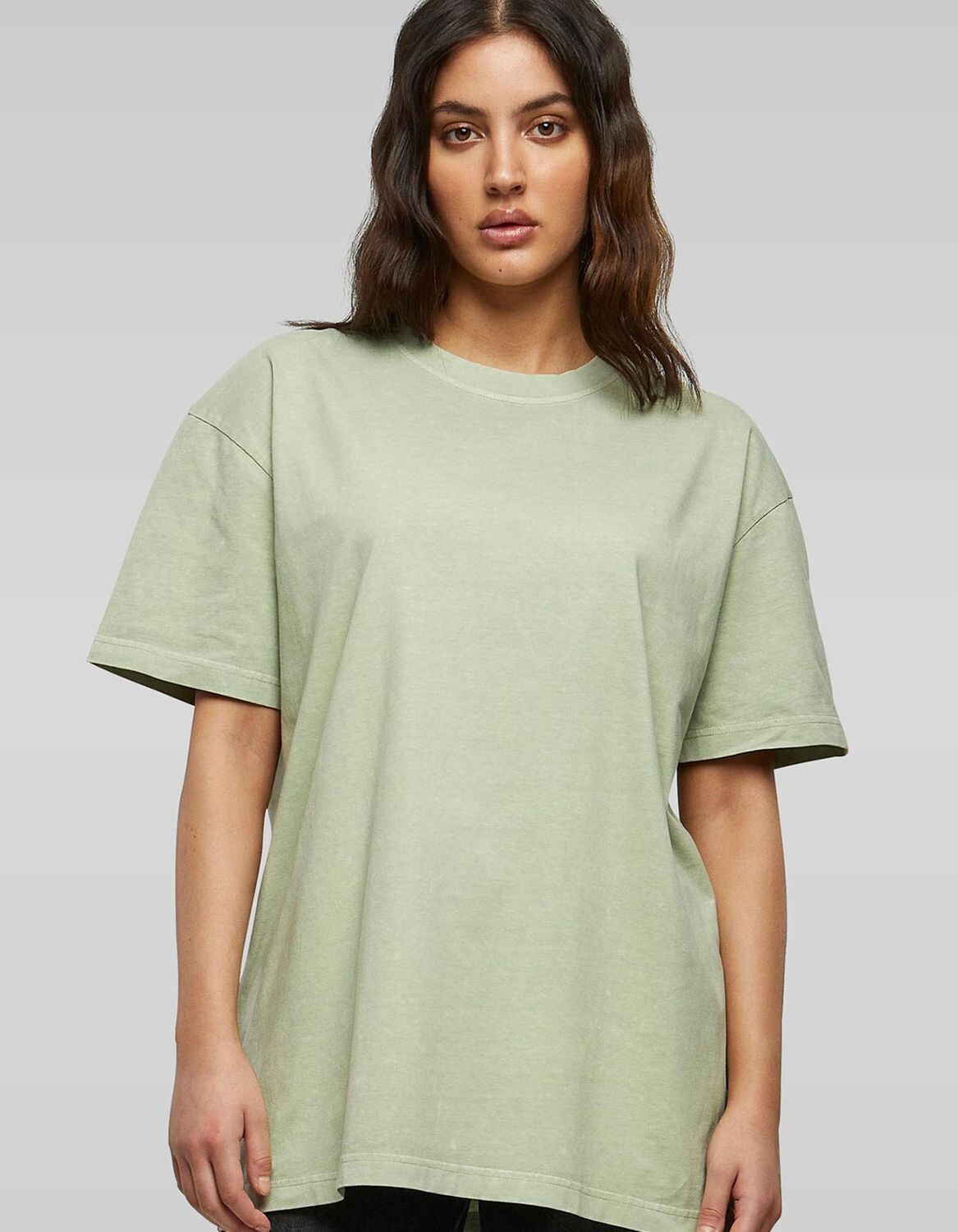 Maglietta da donna oversize con lavaggio acido