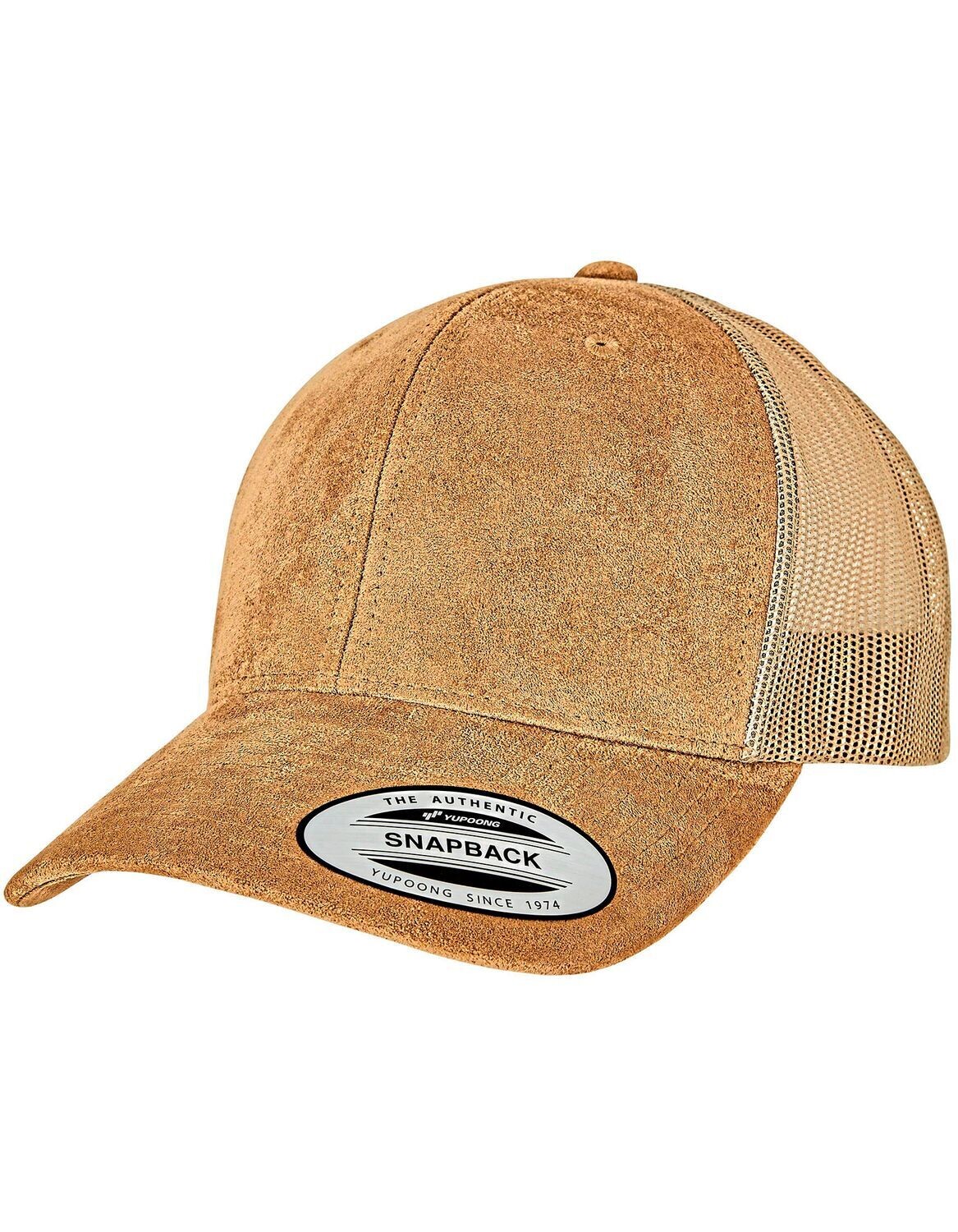 Cappello Trucker in pelle scamosciata