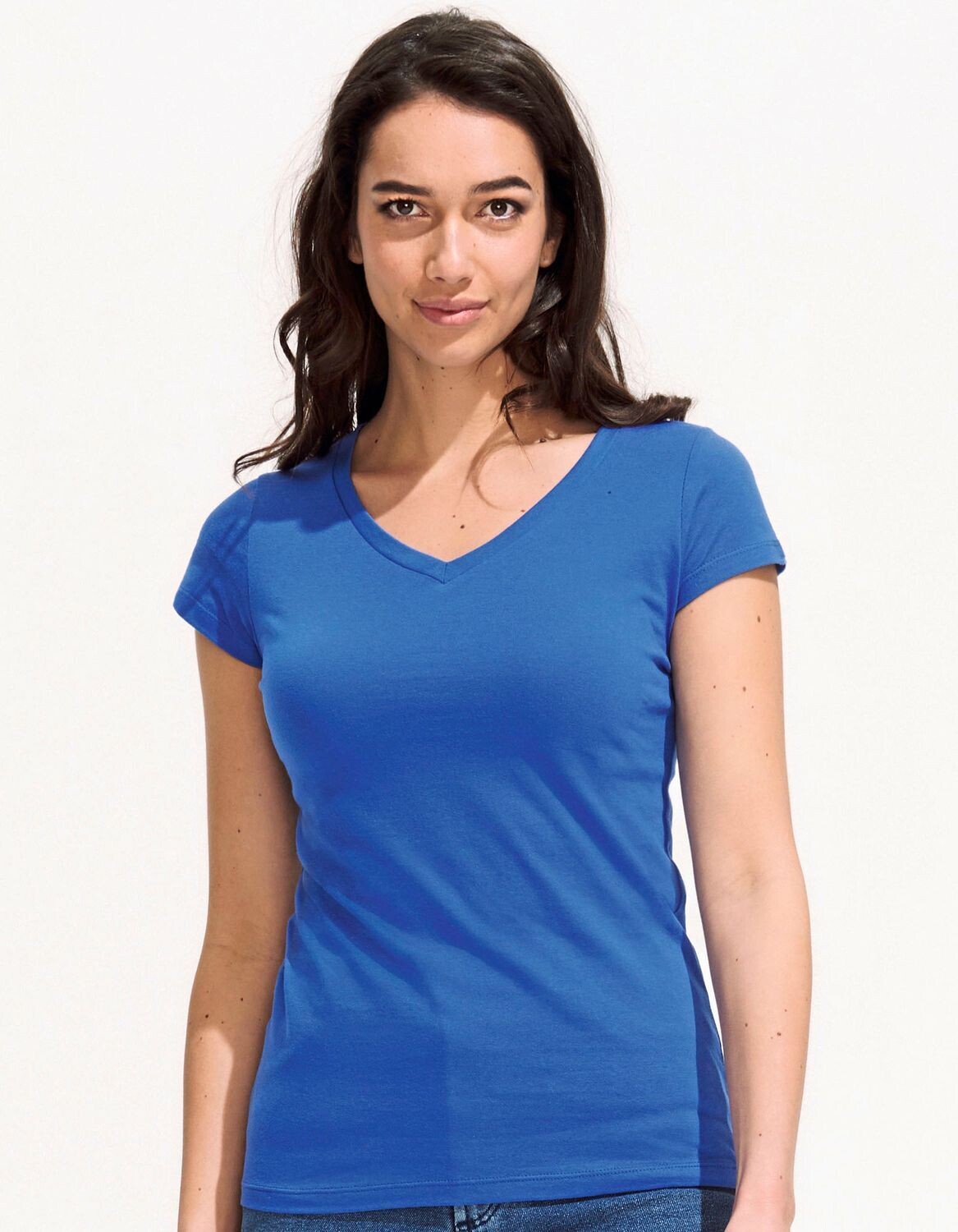Women´s V-Neck-T-Shirt Moon