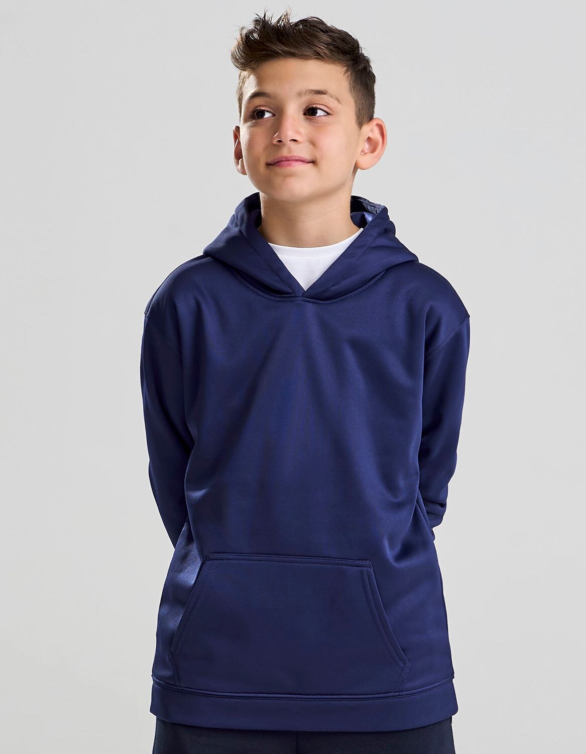 Felpa sportiva con cappuccio in poliestere per bambini