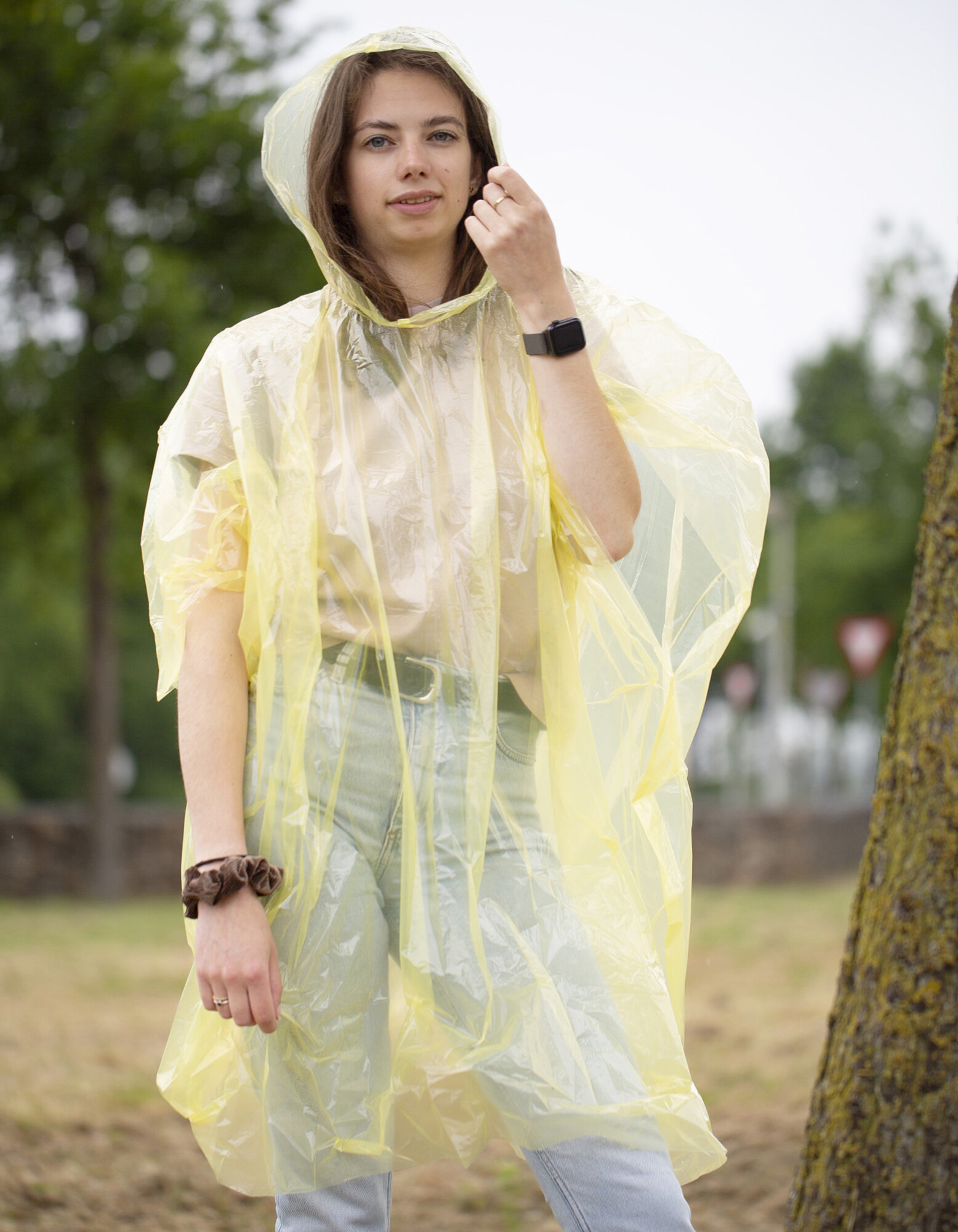 Oxford rain poncho