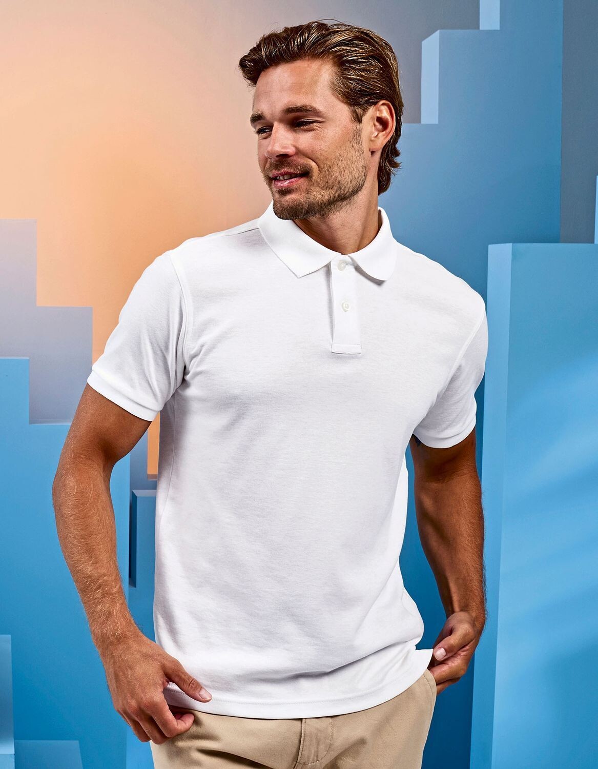 Polo da uomo in maglia super liscia