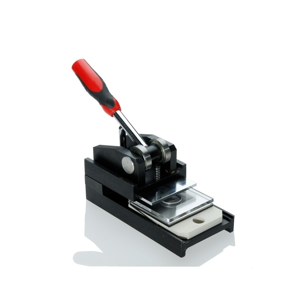 Punch press for 50mm buttons