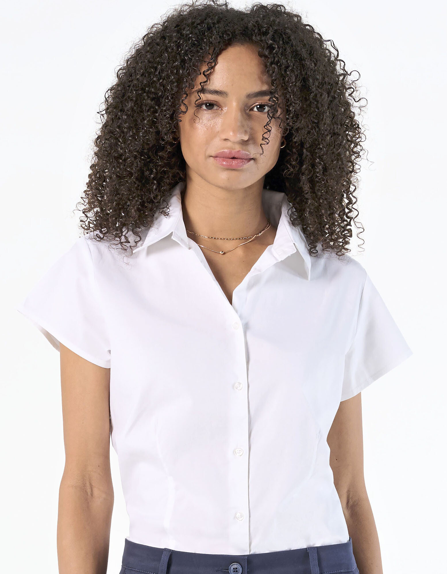 Women's Stretch Blouse Excess Short Sleeve