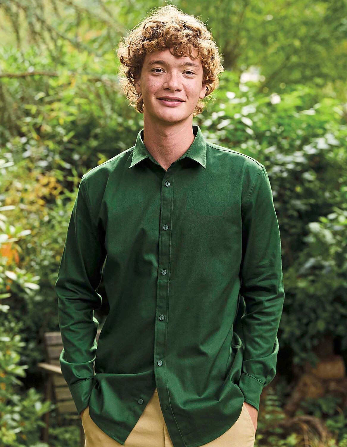 Camicia da uomo in twill