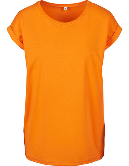 Camiseta de mujer con hombros anchos