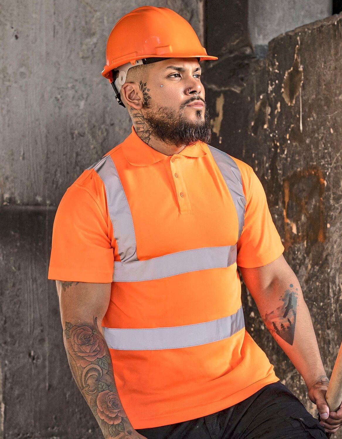 High-end polycotton hi-vis polo shirt Cambridge