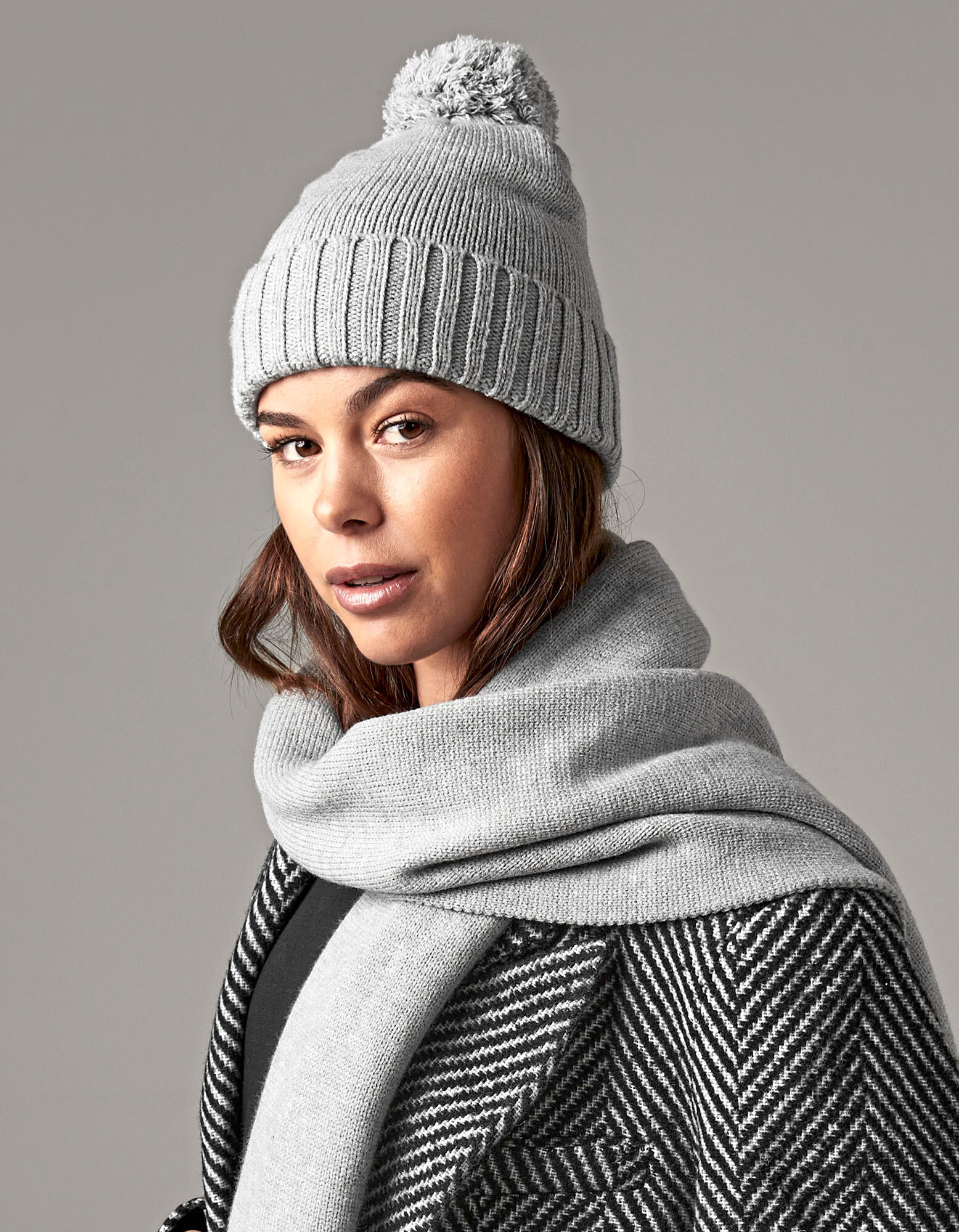 Set de regalo de bufanda y gorro de punto